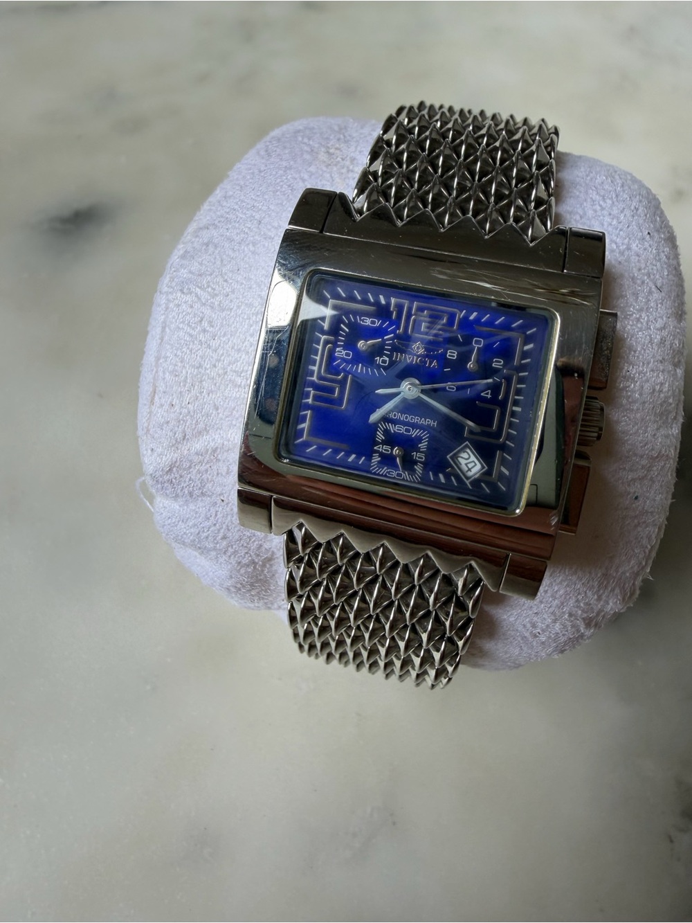 Invicta Silver Stainless Steel Watch with Blue Dial - Picture 7 of 7